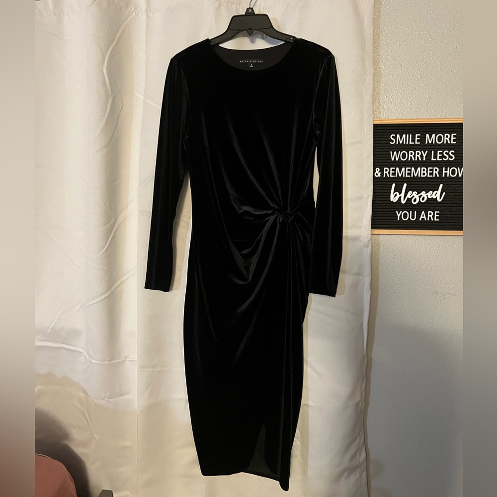 Antonio Melani Velvet Black Dress